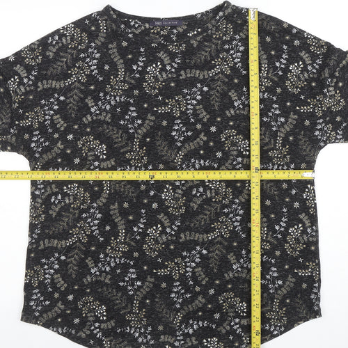 Marks and Spencer Women’s Black Floral 3/4 Sleeve Jersey T-Shirt Size 16