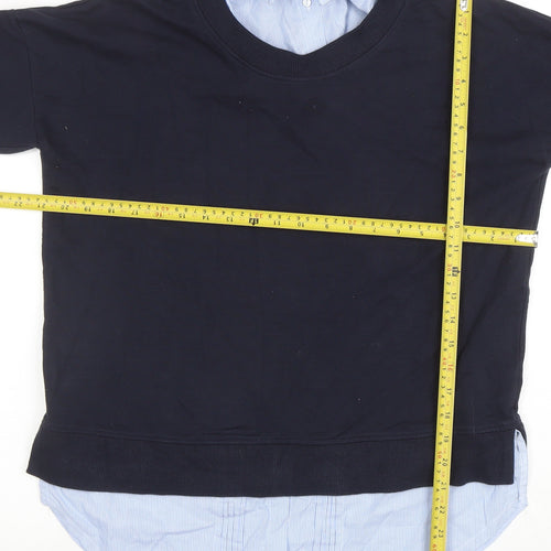Next Women's Blue Collared Layered Pullover Jumper Size 12