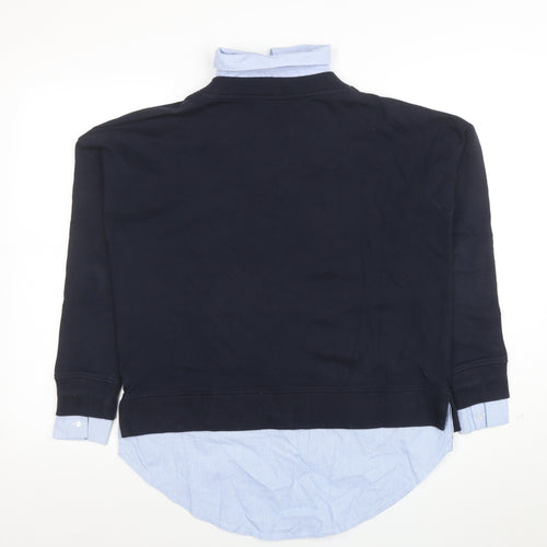 Next Women's Blue Collared Layered Pullover Jumper Size 12