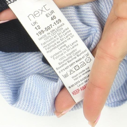 Next Women's Blue Collared Layered Pullover Jumper Size 12