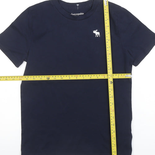 Abercrombie Kids Boys Blue 13-14 Years Cotton Logo Short Sleeve T-Shirt