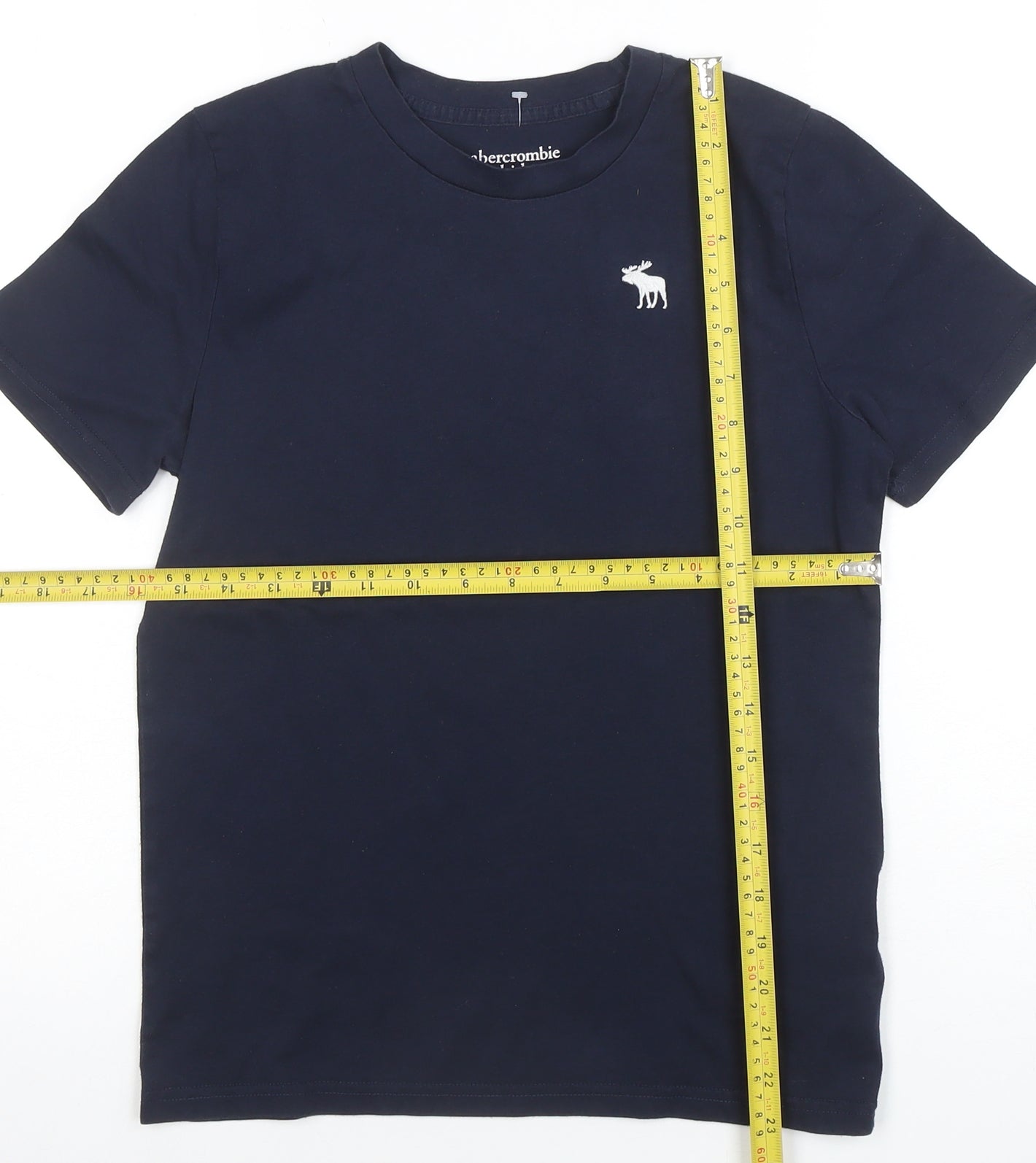 Abercrombie Kids Boys Blue 13-14 Years Cotton Logo Short Sleeve T-Shirt