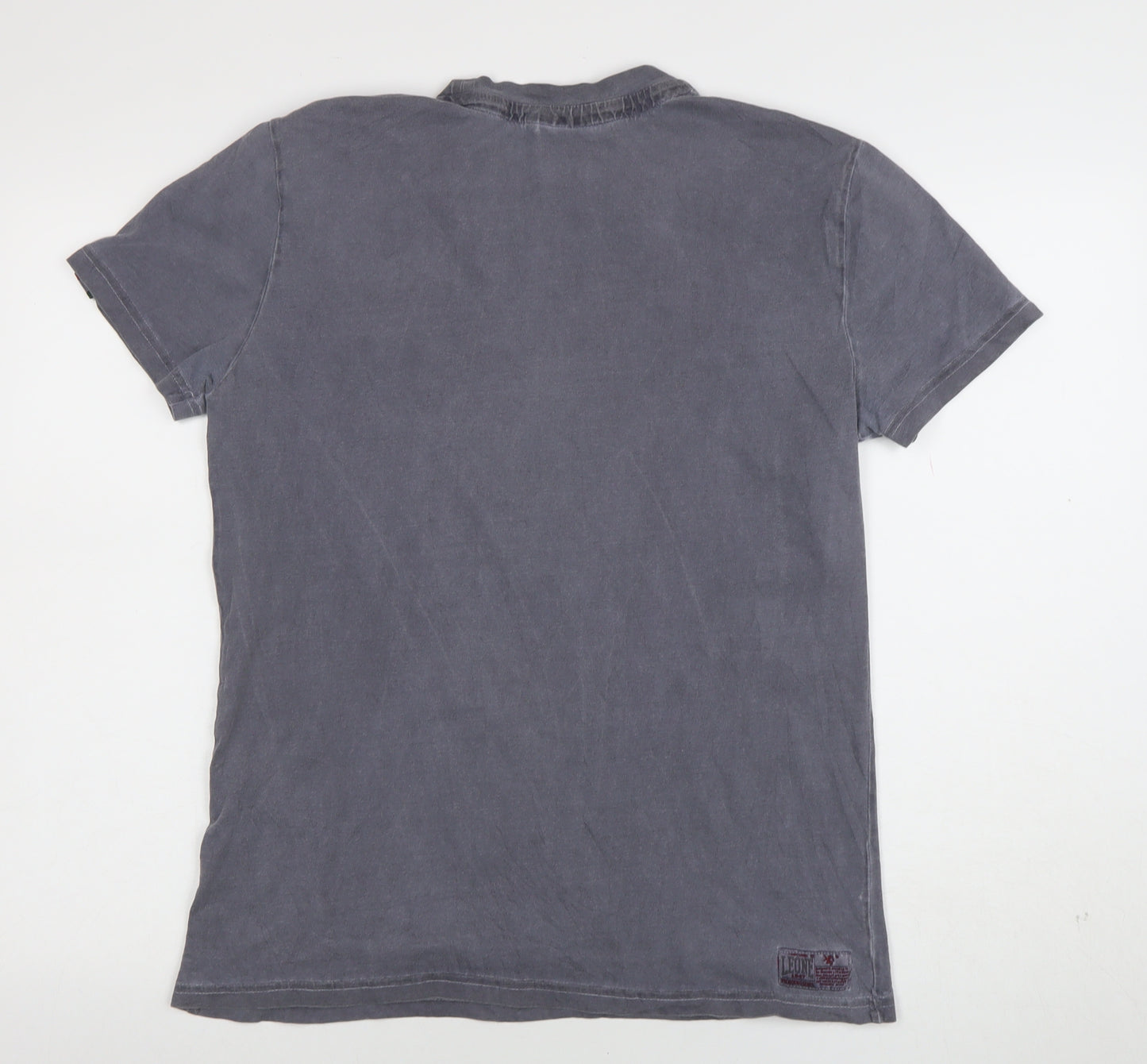 Leone 1947 Men's Grey Boxing Graphic Cotton T-Shirt Size L