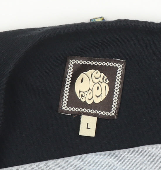 Pretty Green Men's Black Large Graphic Print T-Shirt