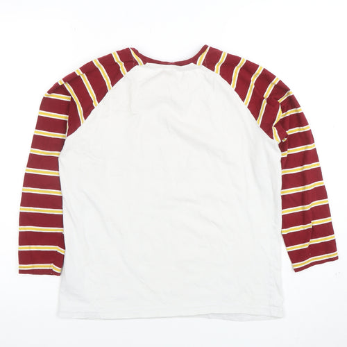 Marks and Spencer Boys White Gryffindor Long Sleeve Cotton T-Shirt 13-14 Years