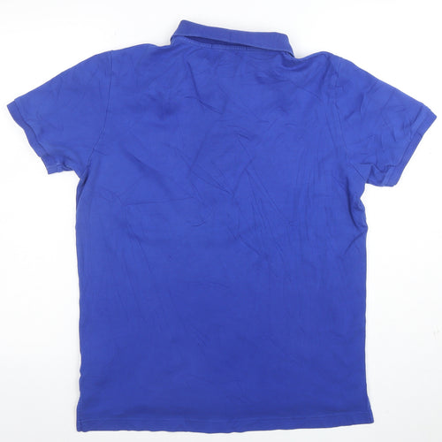 U.S. Polo Assn. Men's Blue Cotton Short Sleeve Polo Shirt Size S