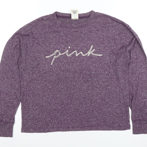 Victoria’s Secret PINK Womens Purple Long Sleeve Jersey Top Size XS