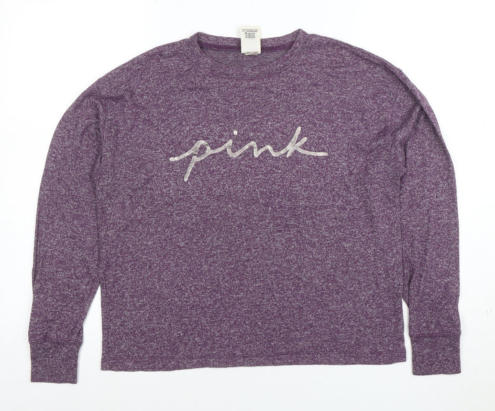 Victoria’s Secret PINK Womens Purple Long Sleeve Jersey Top Size XS