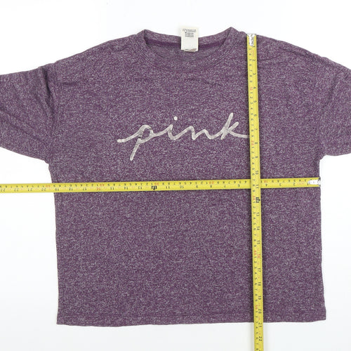 Victoria’s Secret PINK Womens Purple Long Sleeve Jersey Top Size XS