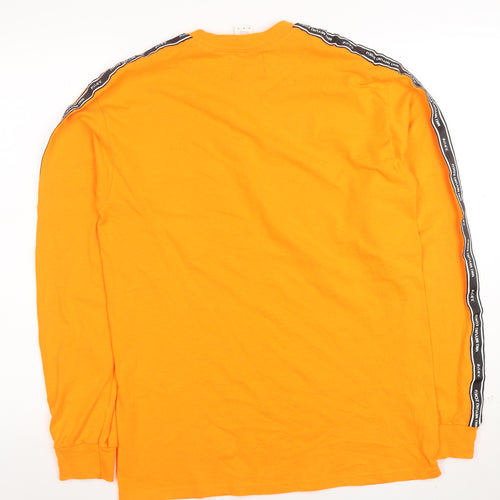 MKI MIYUKI ZOKU Men’s Orange Long Sleeve Crew Neck T-Shirt M