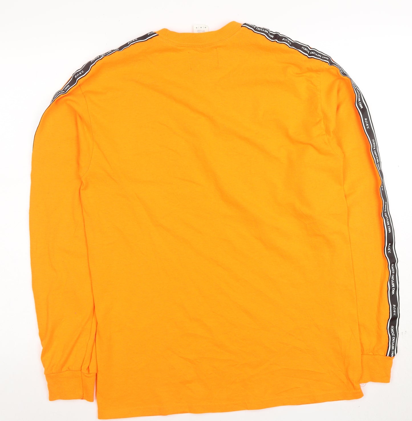 MKI MIYUKI ZOKU Men’s Orange Long Sleeve Crew Neck T-Shirt M