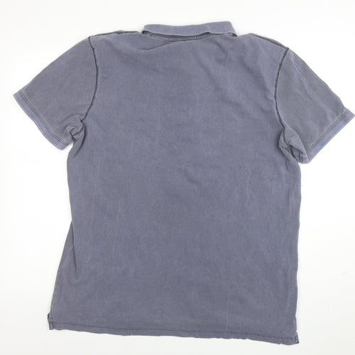 Jack & Jones Mens Blue 2XL Cotton Polo Shirt