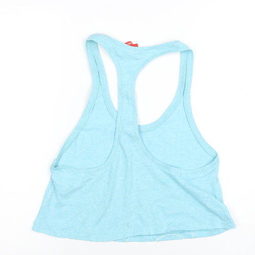 Nike Women Blue Racerback Cropped Tank Top Size S