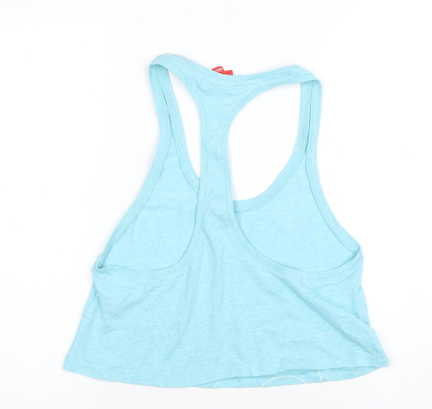 Nike Women Blue Racerback Cropped Tank Top Size S