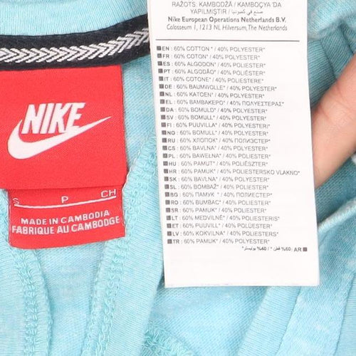 Nike Women Blue Racerback Cropped Tank Top Size S
