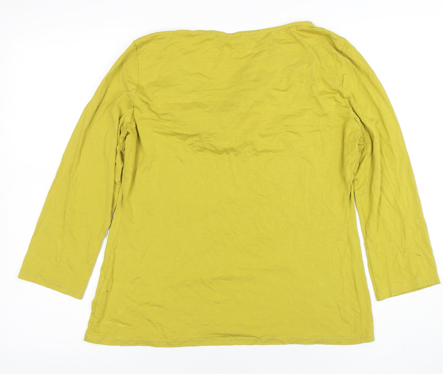 Betty Jackson Black Women’s Green Cowl Neck 3/4 Sleeve Top Size 14