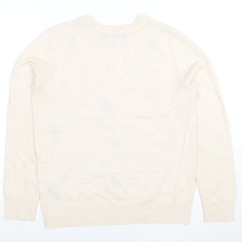 Marks and Spencer Women’s Ivory Embroidered Bird Jumper Size S
