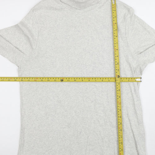 Marks and Spencer Women’s Grey Roll Neck Cotton Jumper Size 18