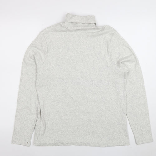 Marks and Spencer Women’s Grey Roll Neck Cotton Jumper Size 18
