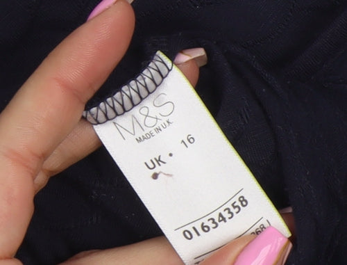 Marks and Spencer Women’s Blue 3/4 Sleeve Tunic Blouse UK 16