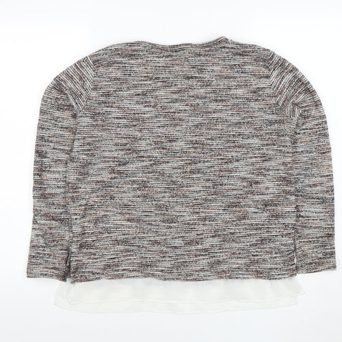 Pull&Bear Women's Multicoloured Knit Pullover Jumper Size 8