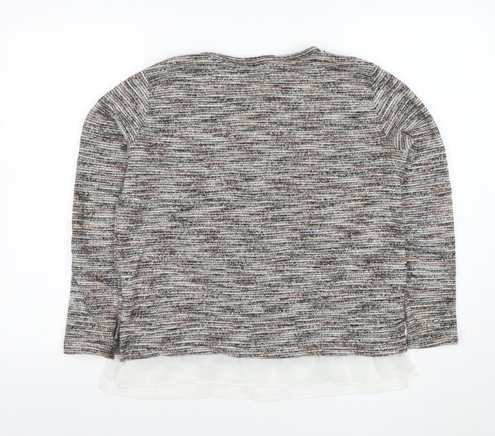 Pull&Bear Women's Multicoloured Knit Pullover Jumper Size 8