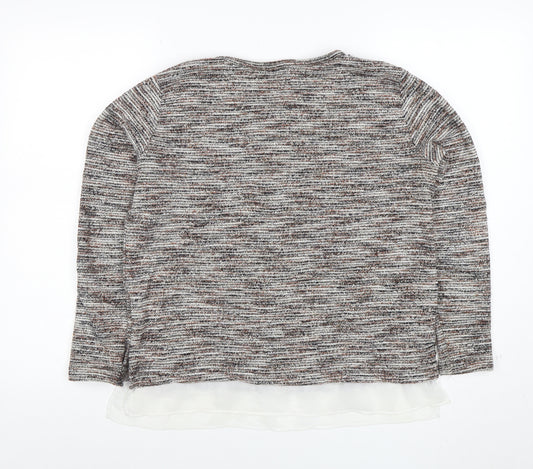 Pull&Bear Women's Multicoloured Knit Pullover Jumper Size 8