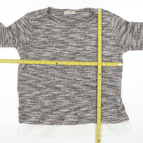 Pull&Bear Women's Multicoloured Knit Pullover Jumper Size 8