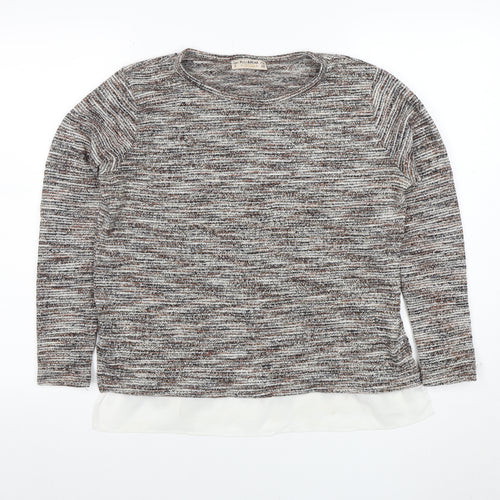Pull&Bear Women's Multicoloured Knit Pullover Jumper Size 8