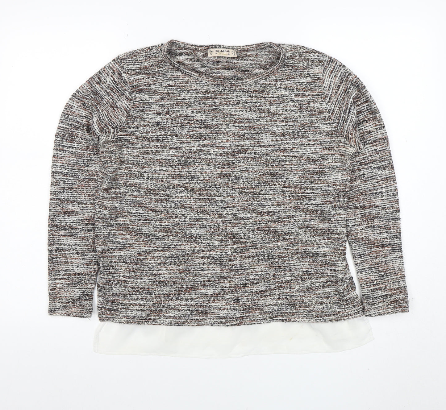Pull&Bear Women's Multicoloured Knit Pullover Jumper Size 8