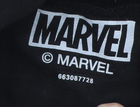 Marvel Men's Black Pullover Hoodie Small Graphic Logo Fleece
