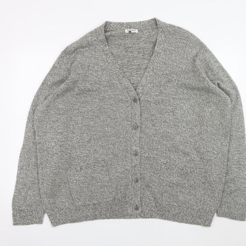 Damart Men's Grey 2XL Knit Button Cardigan Jumper