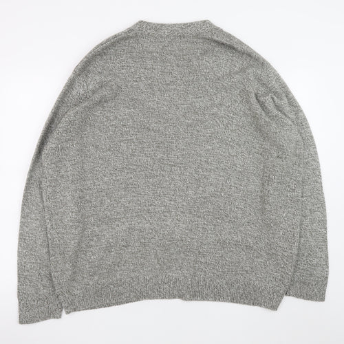 Damart Men's Grey 2XL Knit Button Cardigan Jumper