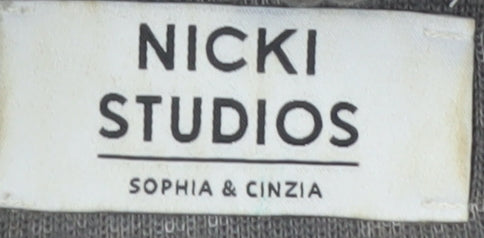 Nicki Studios Women Grey XS Cropped Fleece Zip Jacket