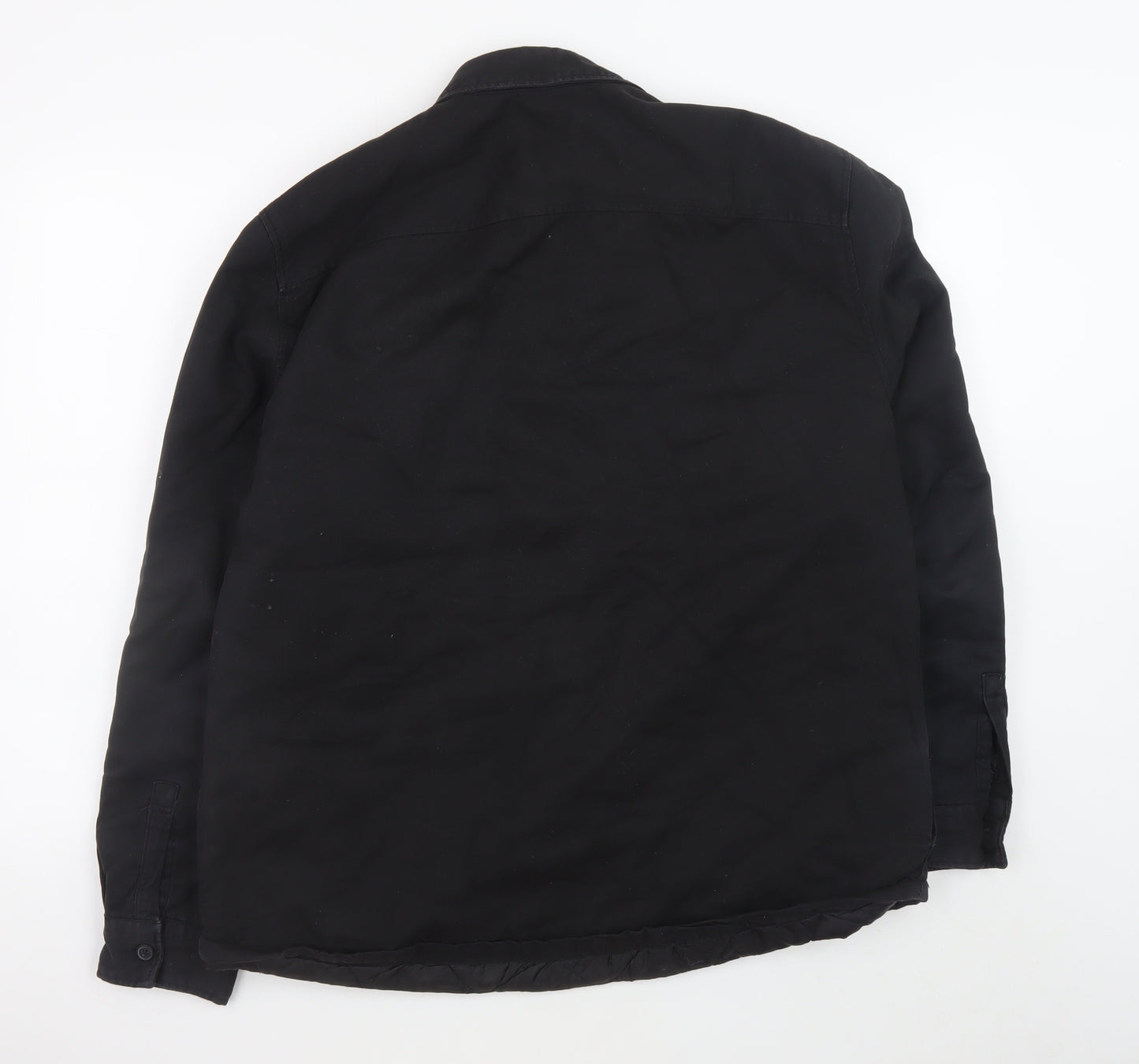 Tu Men's Black L Cotton Lined Casual Button Jacket