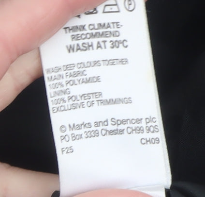 Marks and Spencer Women's Black Long Trench Coat UK 12