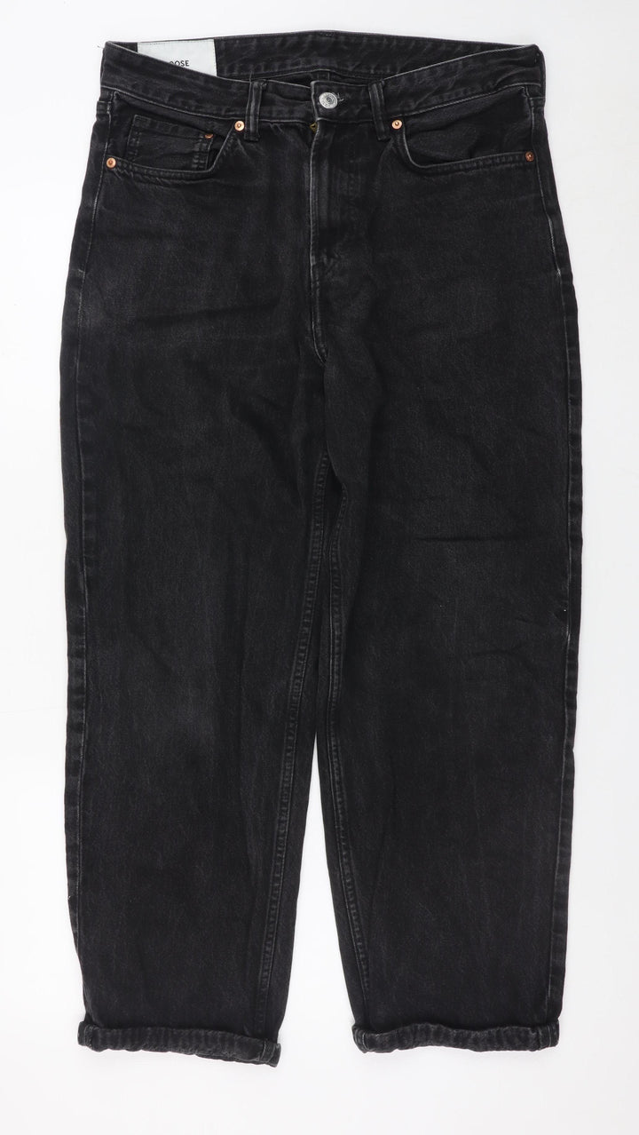 H&M Women’s Black Loose Fit Jeans Size 14 Relaxed Denim