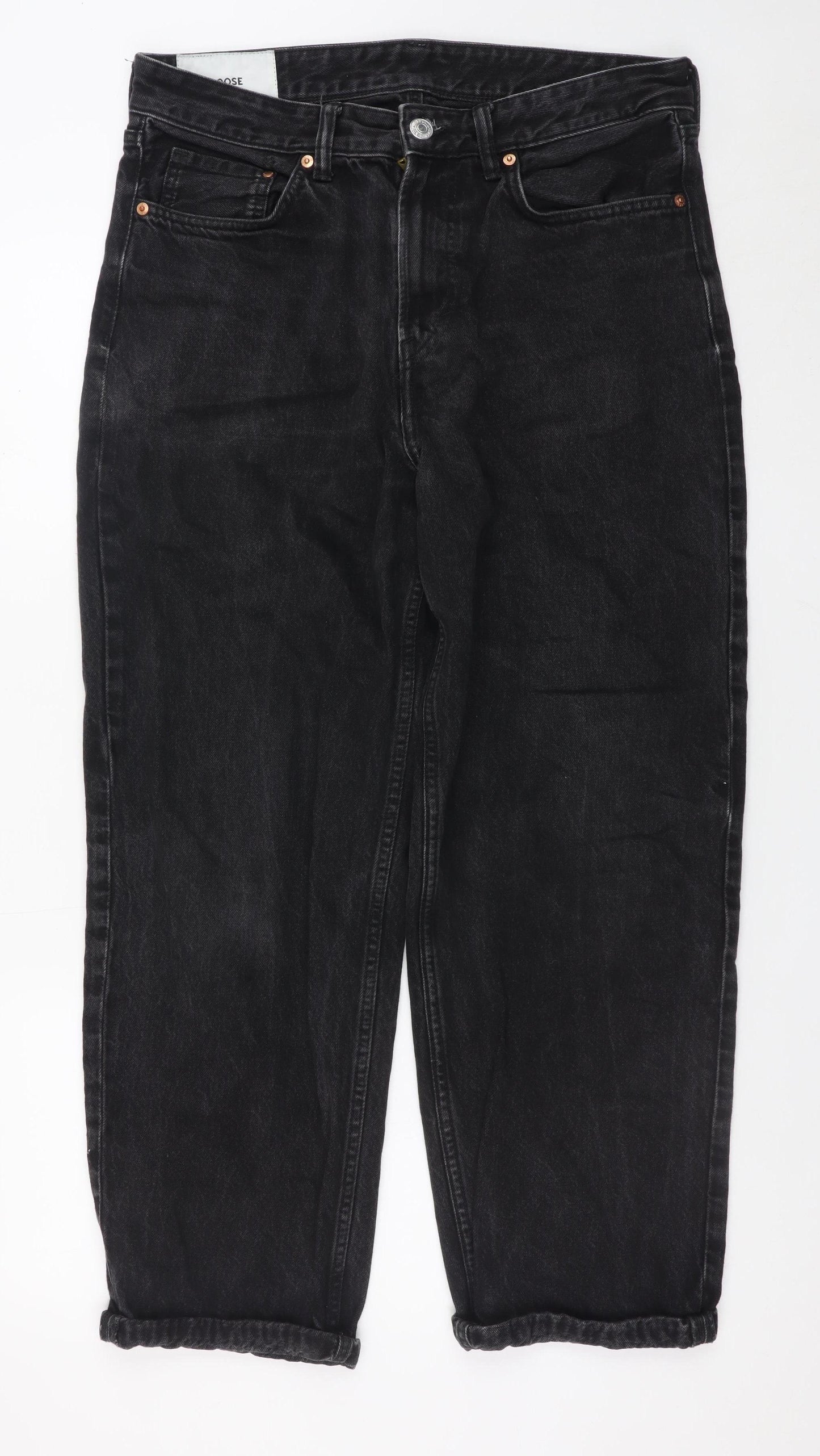 H&M Women’s Black Loose Fit Jeans Size 14 Relaxed Denim