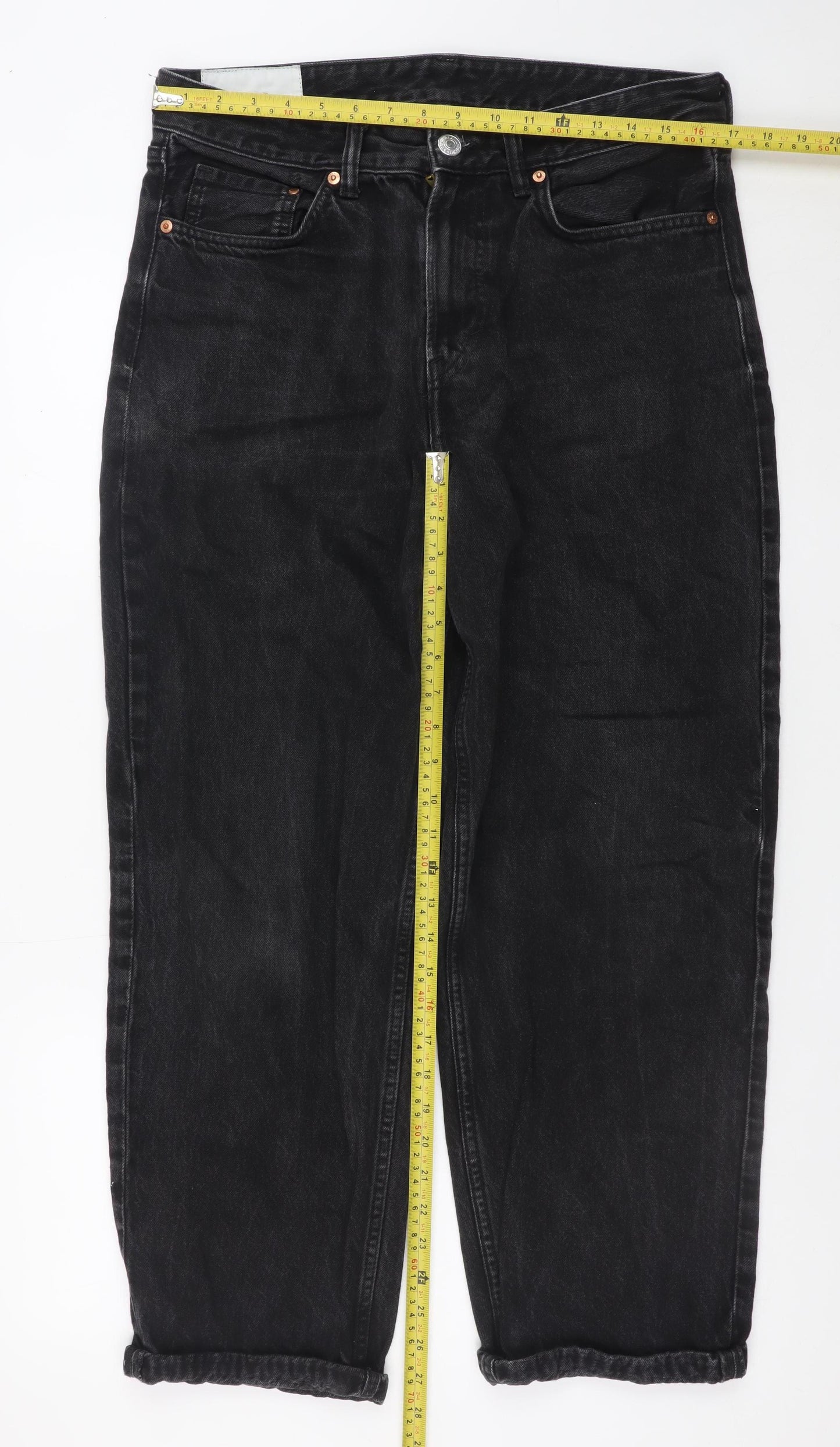 H&M Women’s Black Loose Fit Jeans Size 14 Relaxed Denim