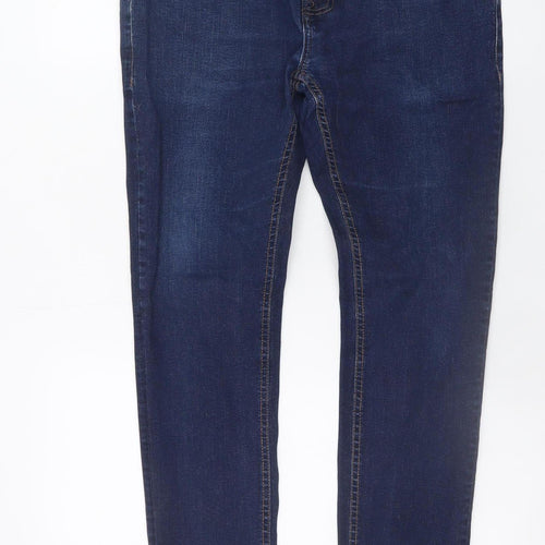 Next Women's Blue Super Skinny Mid Rise Stretch Jeans Size 34R