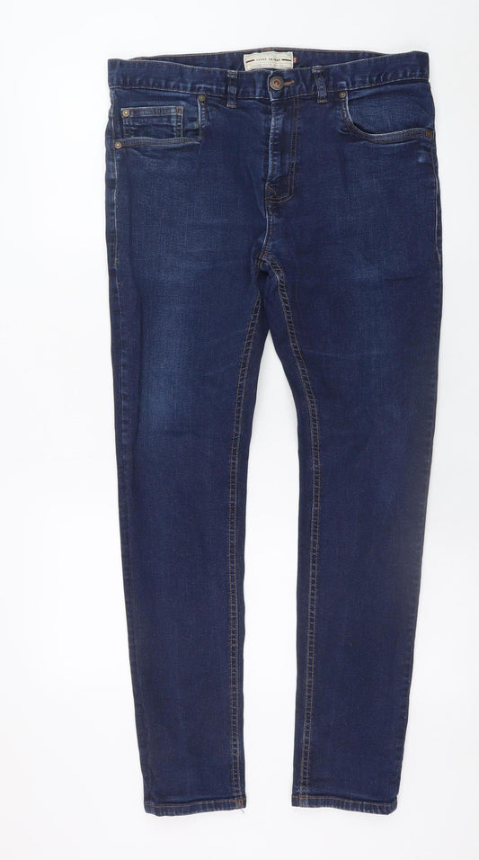 Next Women's Blue Super Skinny Mid Rise Stretch Jeans Size 34R