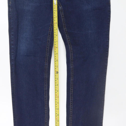 Next Women's Blue Super Skinny Mid Rise Stretch Jeans Size 34R