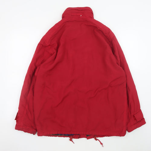 GAP Men's Red XS Nylon Parka Jacket with Pockets and Lined Interior