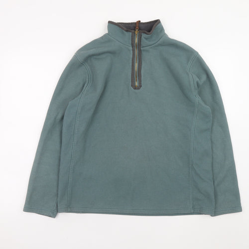 Mountain Warehouse Men's Green L 1/2 Zip Fleece Sweatshirt
