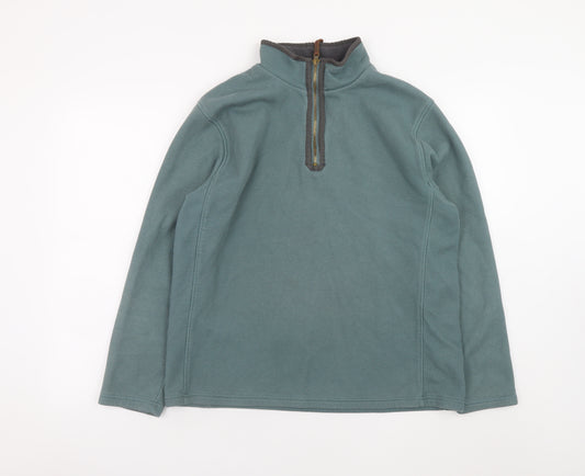 Mountain Warehouse Men's Green L 1/2 Zip Fleece Sweatshirt