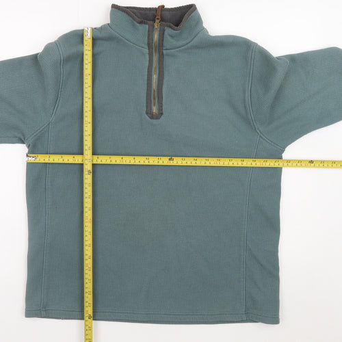 Mountain Warehouse Men's Green L 1/2 Zip Fleece Sweatshirt