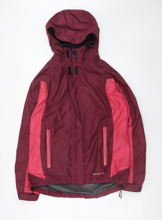 Whiterock Womens Red Waterproof Hooded Rain Coat Jacket Size 14