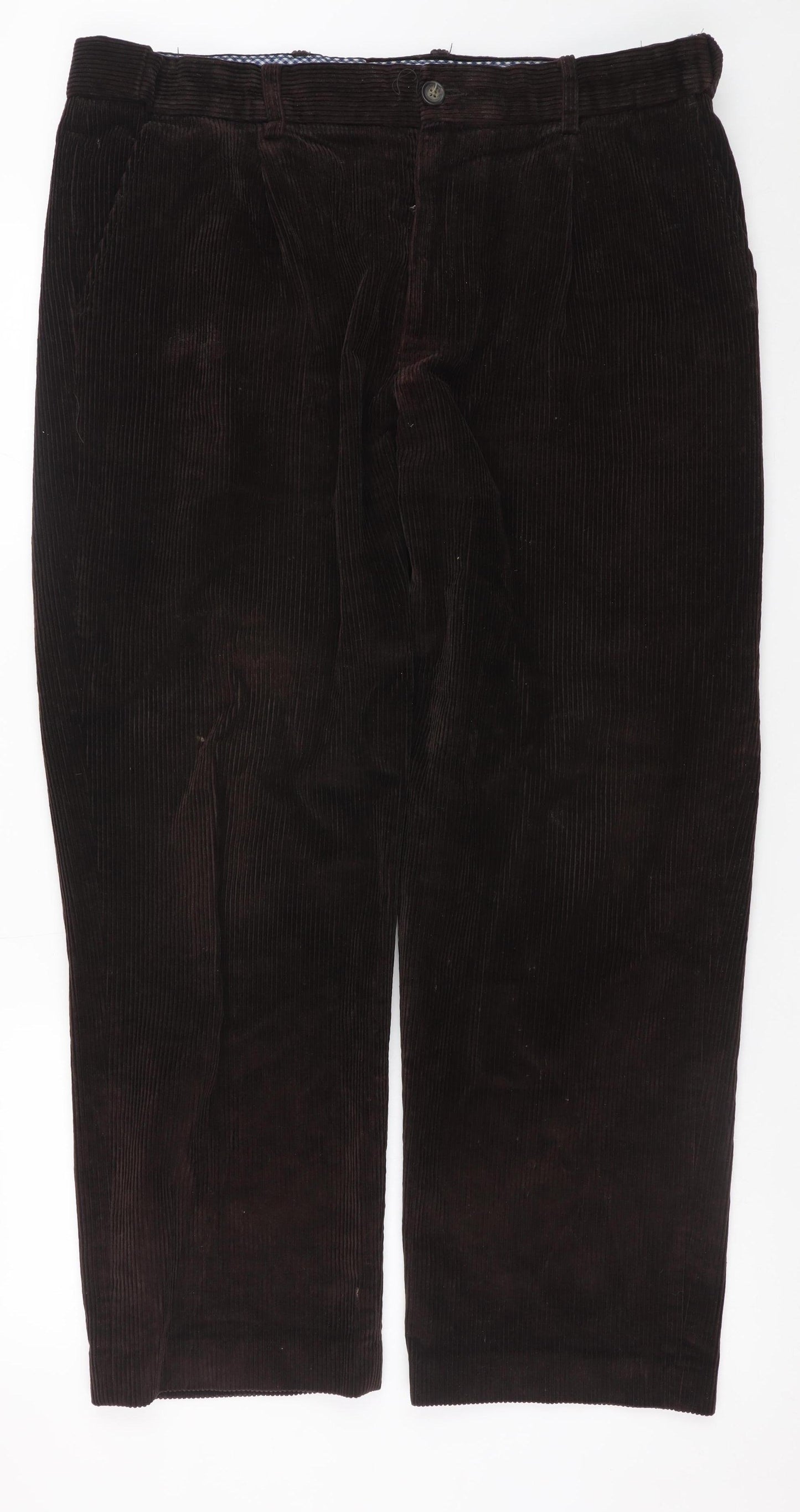 Maine New England Men's Brown Corduroy Chino Trousers 36S