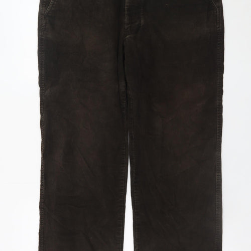 Marks and Spencer Men's Brown Corduroy Chino Trousers 38W 31L