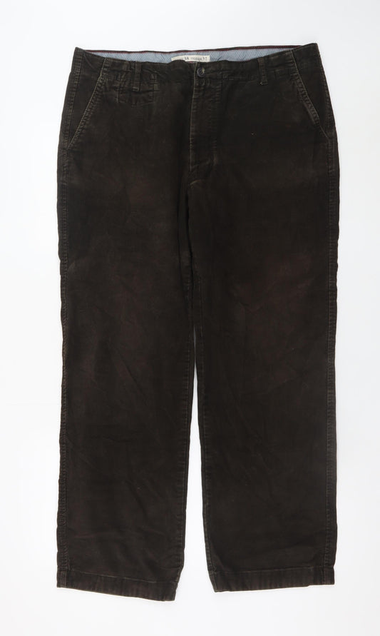 Marks and Spencer Men's Brown Corduroy Chino Trousers 38W 31L